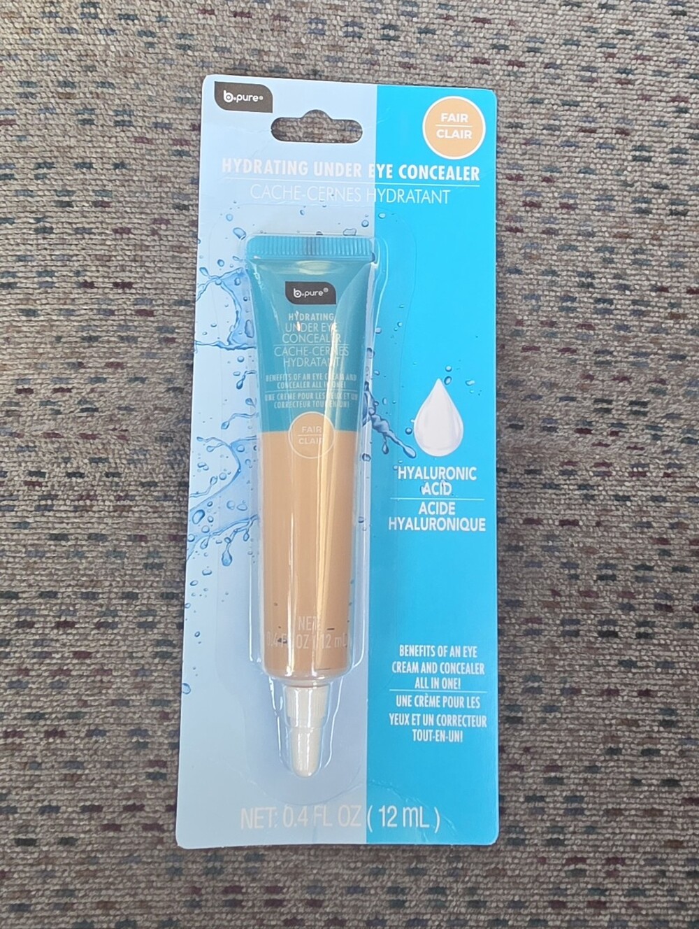 B Pure Hydrating Under Eye Concealer In Fair 0.4fl Oz BNIB  Hyaluronic Acid